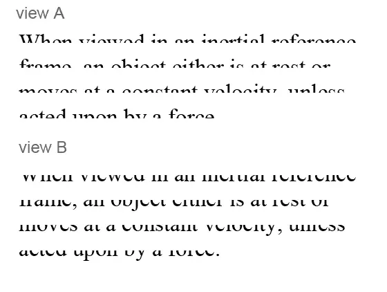 Reading difference between the tops and bottoms of letters