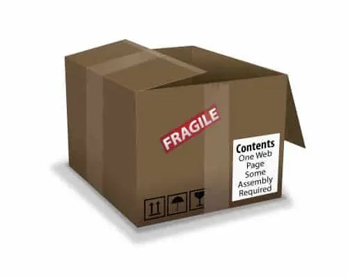 Cardboard Box with Fragile Label